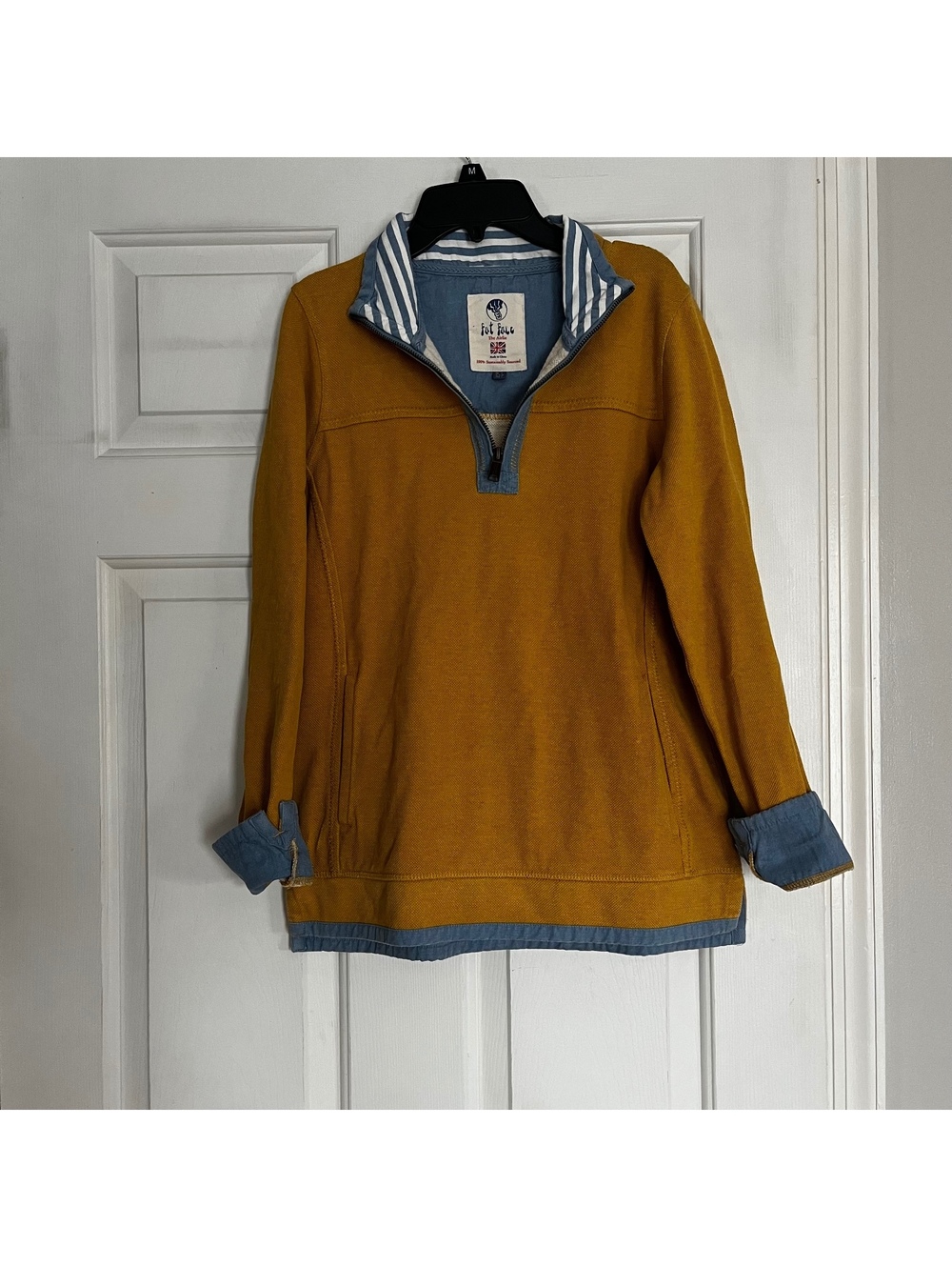 Fat Face The Airlie Yellow Cotton Pullover Sweatshirt UK 8 / USA 4